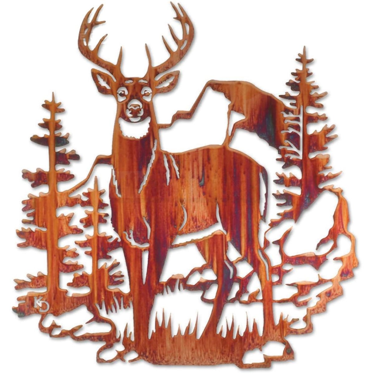 Силуэт оленя в лесу