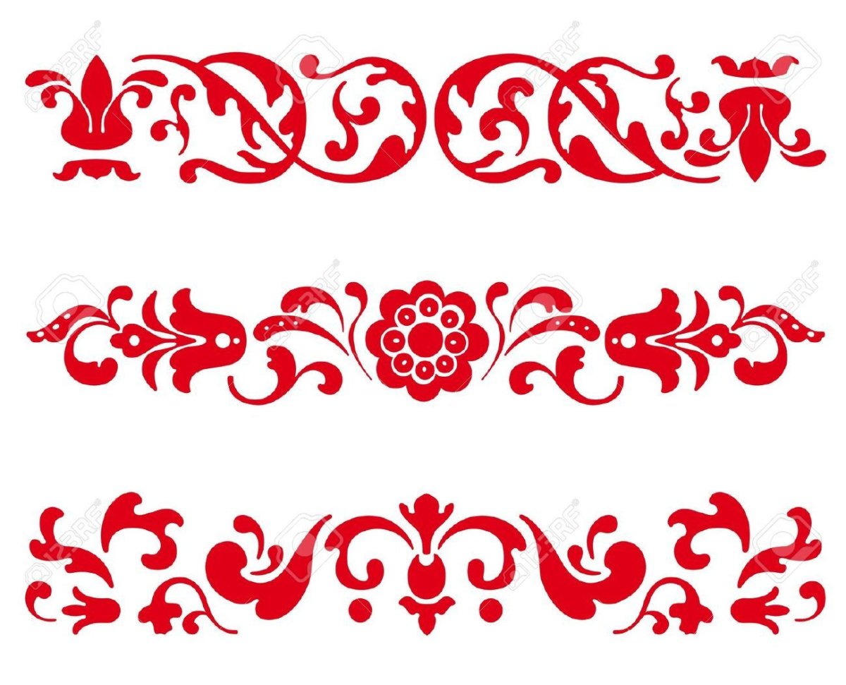 Эскиз орнамента вышивки