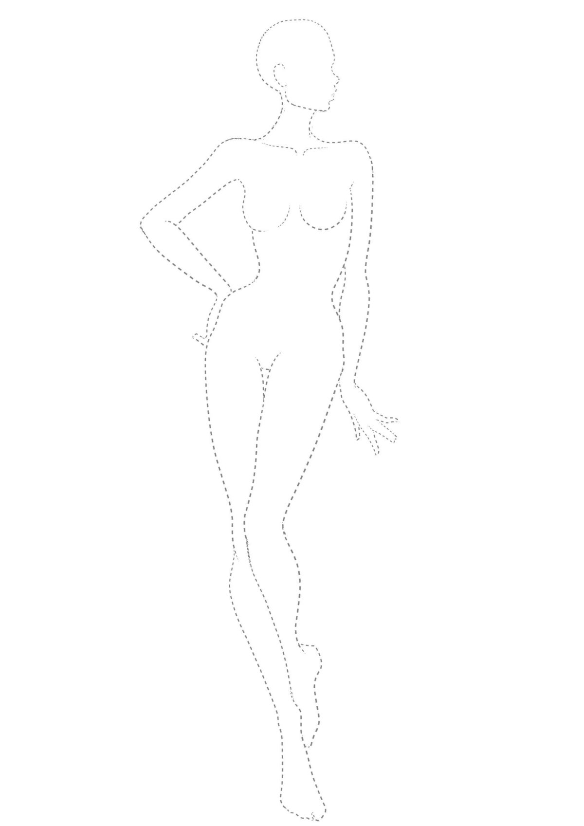 Трафарет тела человека