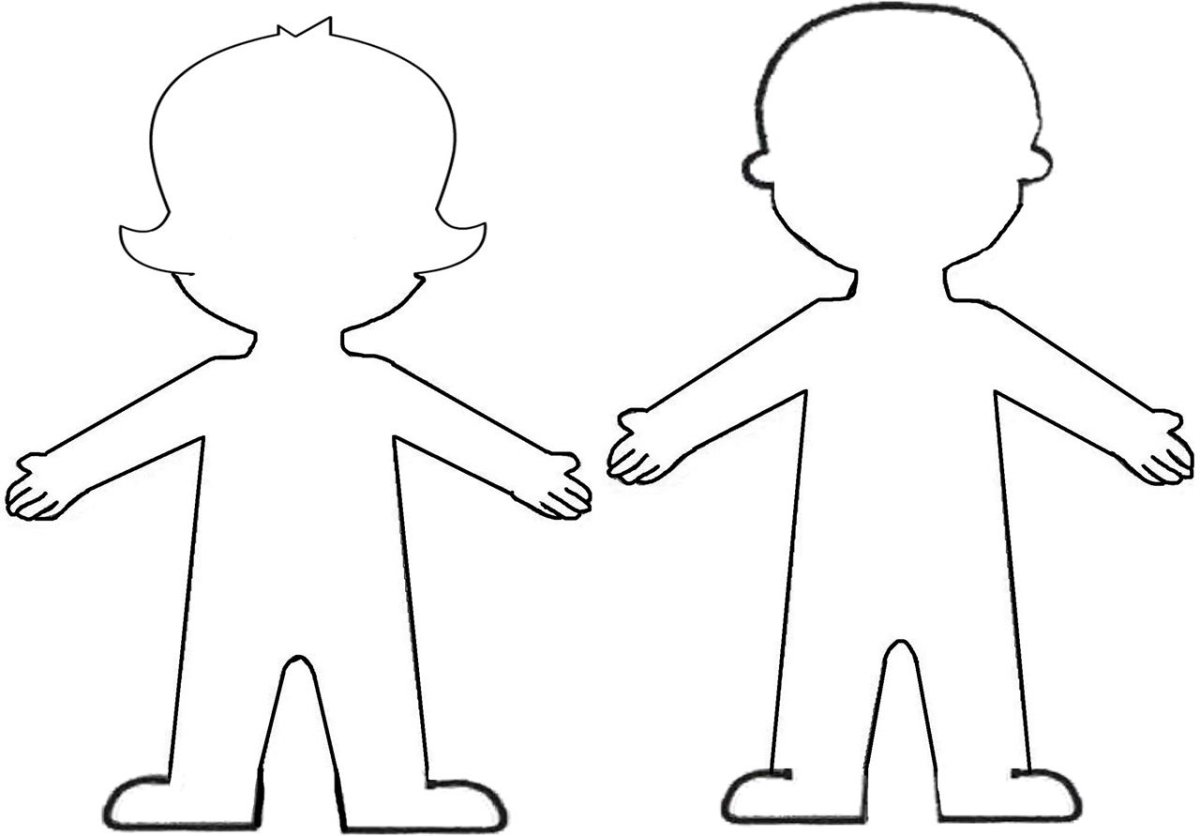 Трафарет фигуры девушки