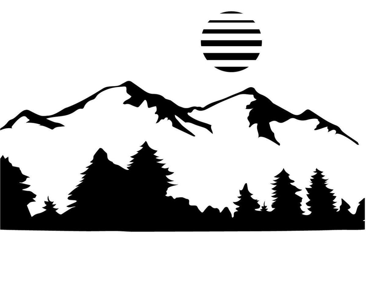 Силуэт сосны