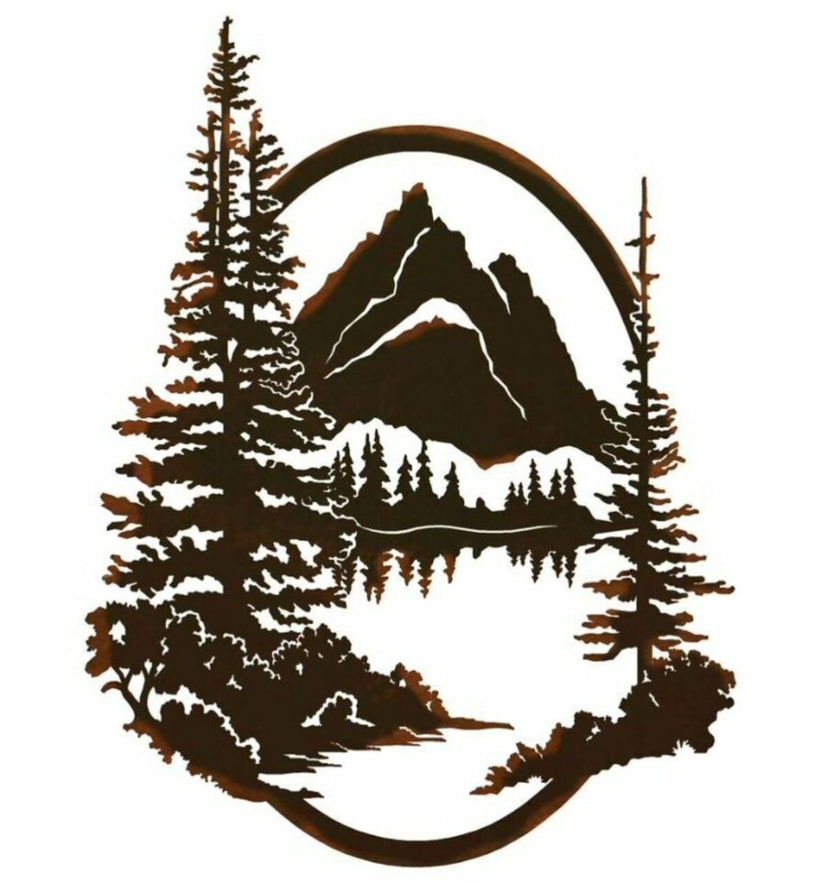 Трафарет дерева с ветками на стену