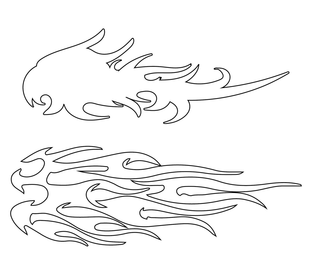 Трафарет огонь для аэрографии