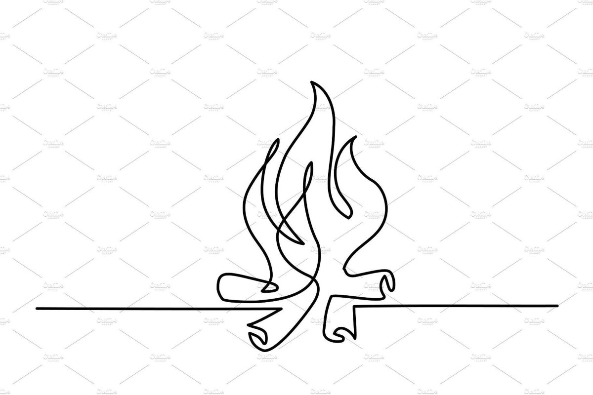 Языки пламени шаблон