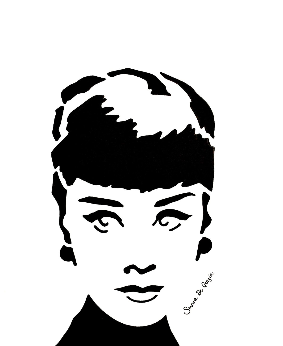 Портрет Мэрилин Монро силуэт