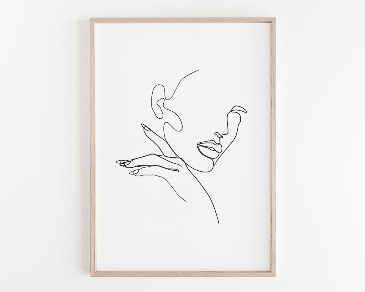 Лицо одной линией