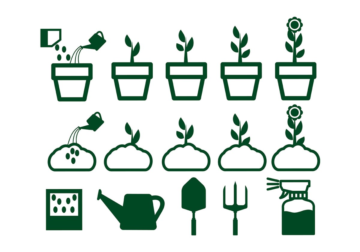 Пиктограммы посадка растений