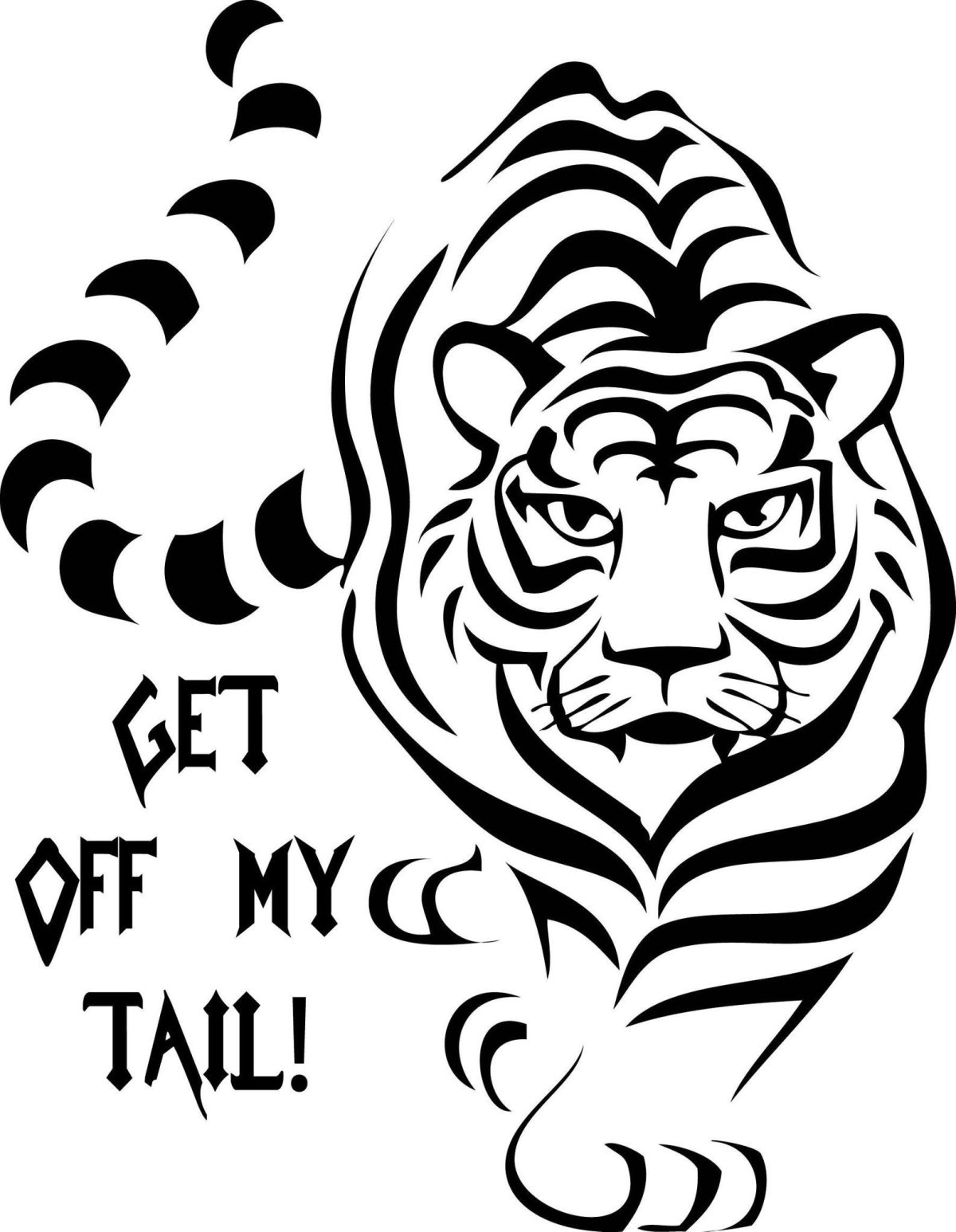 Трафарет тигра для торта