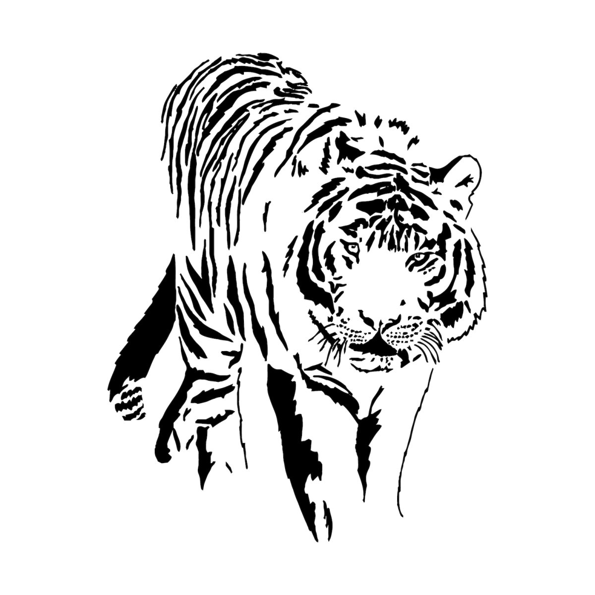 Полоски для тигра шаблон