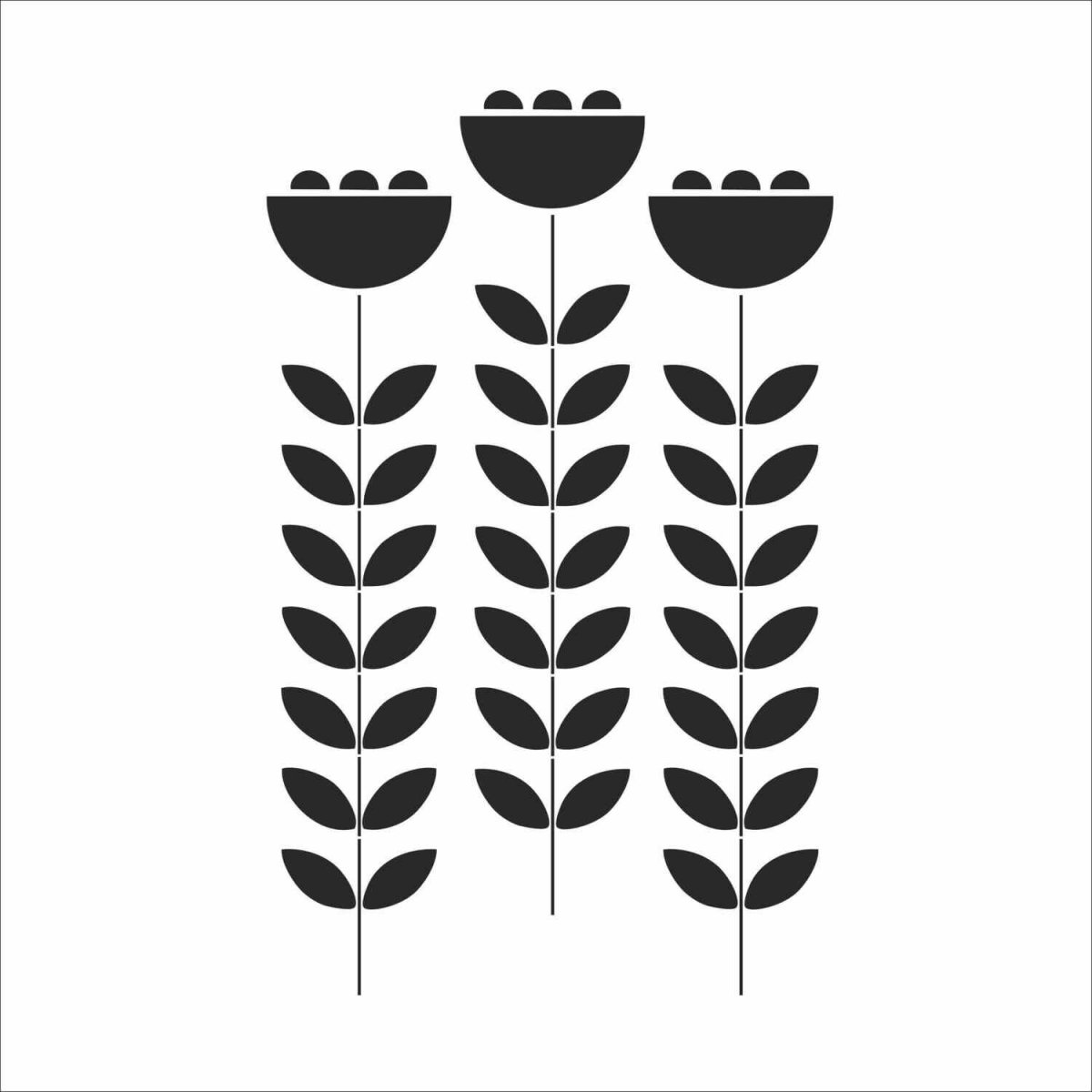 Трафарет цветок для краски