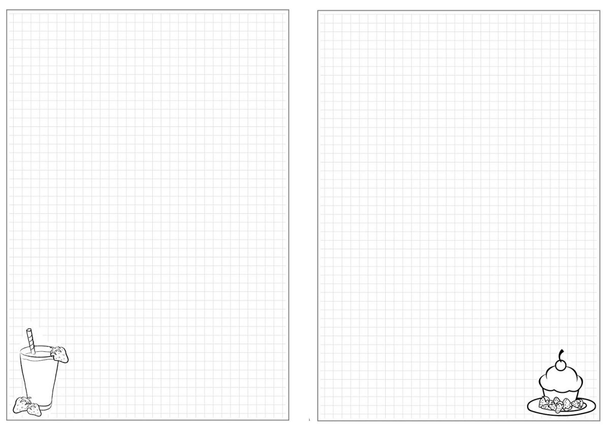 Листы для блокнота в клеточку