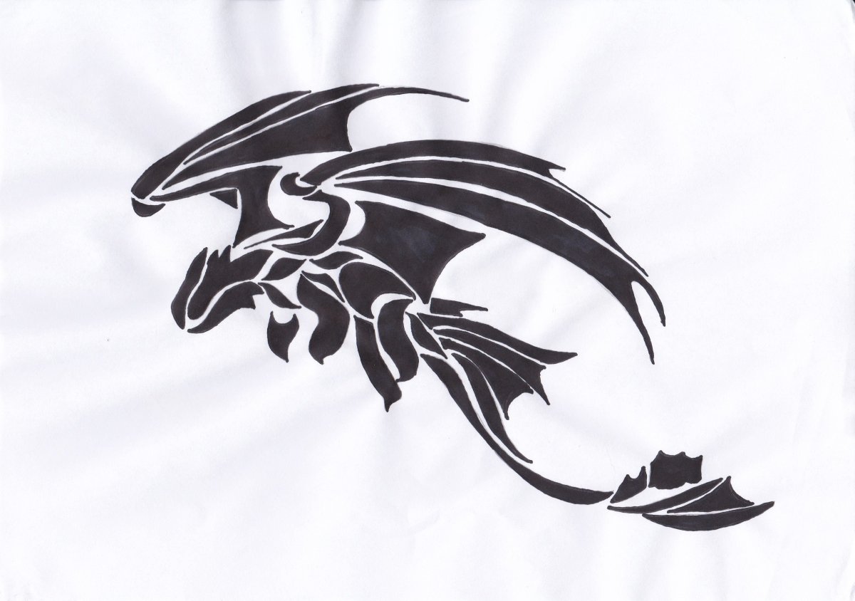 Эскиз Беззубика тату