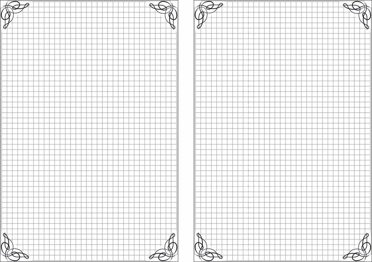 Листы для блокнота в клеточку