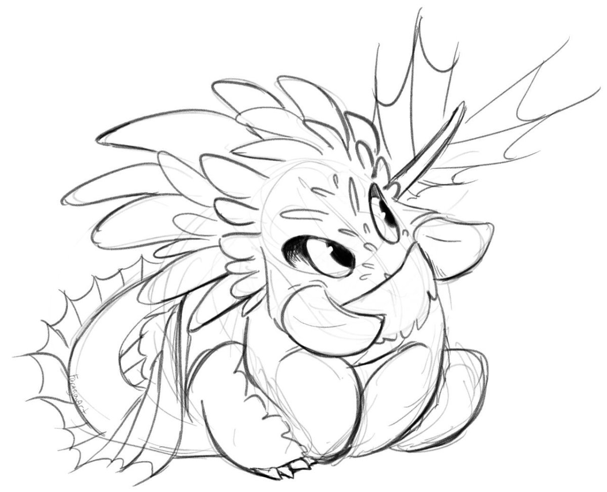 Грозокрыл дракон раскраска