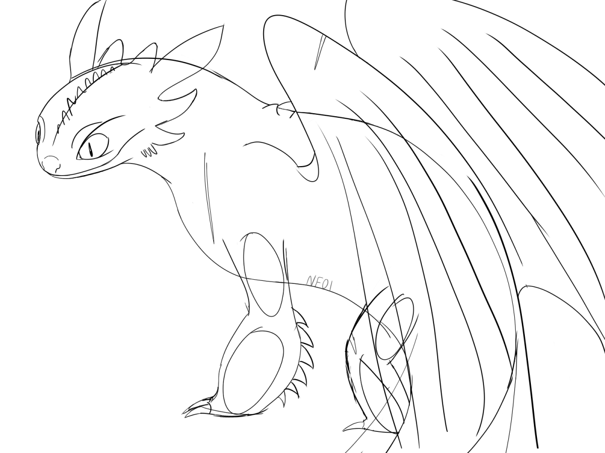 Рисовать ночную фурию