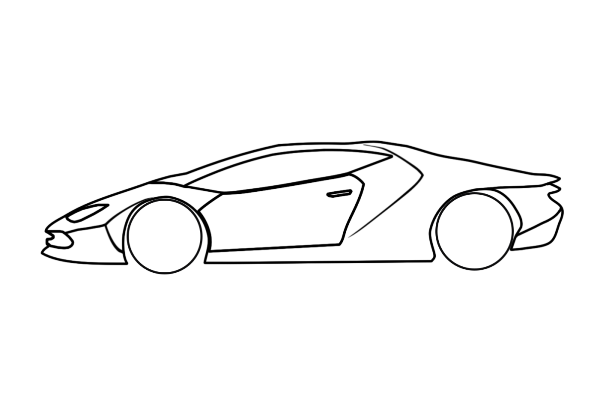 Детская машинка трафарет