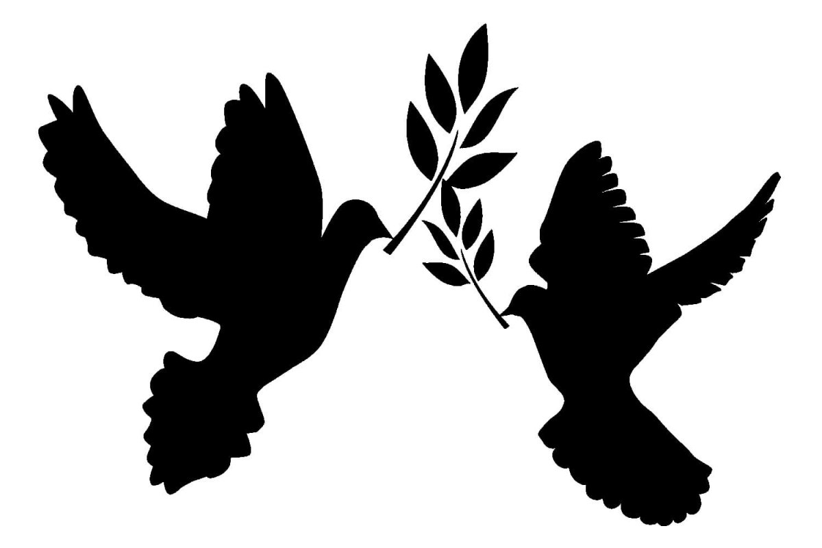 Контуры голубей на окна