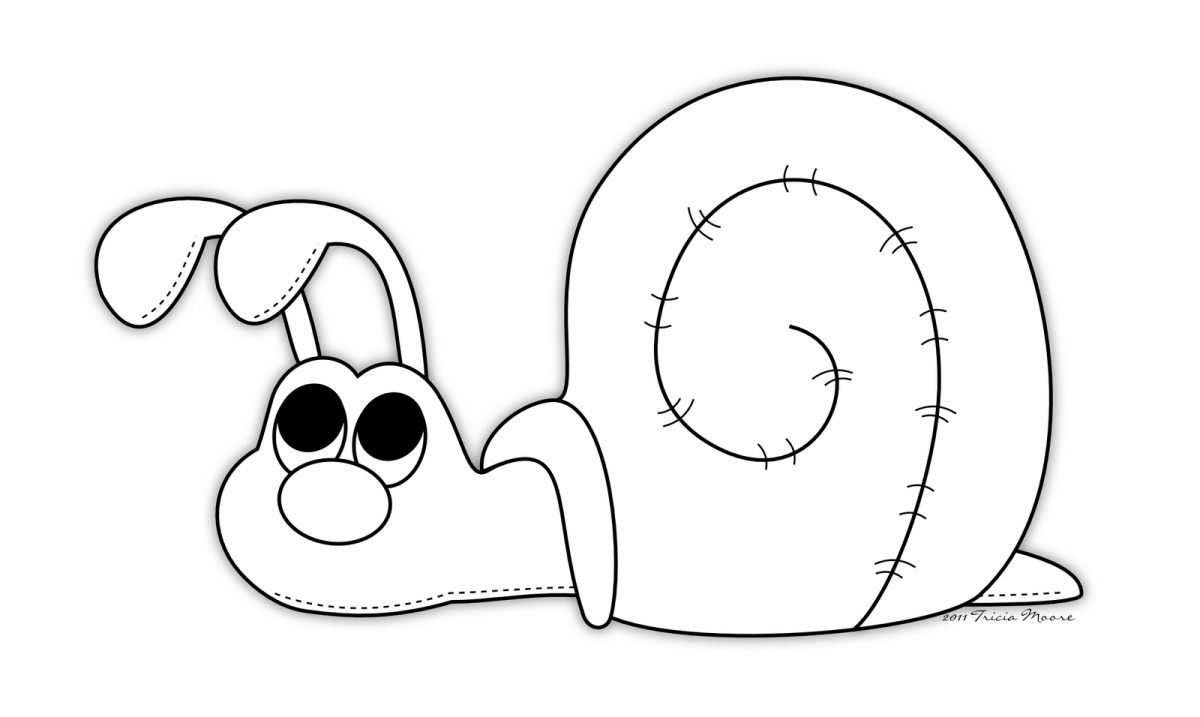 Улитка раскраска для детей