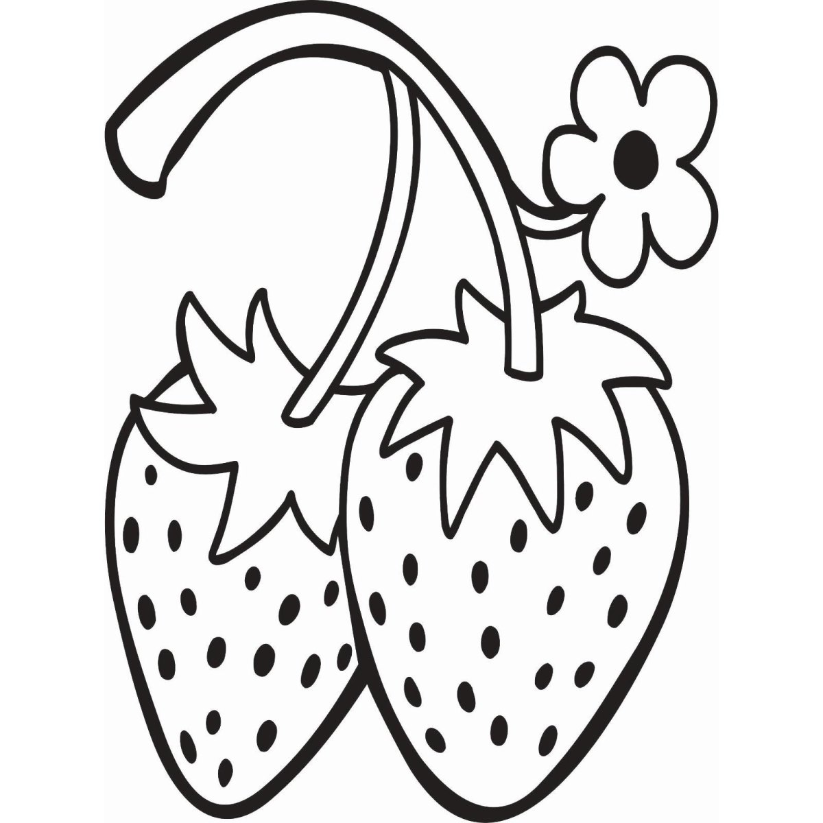 Клубника трафарет