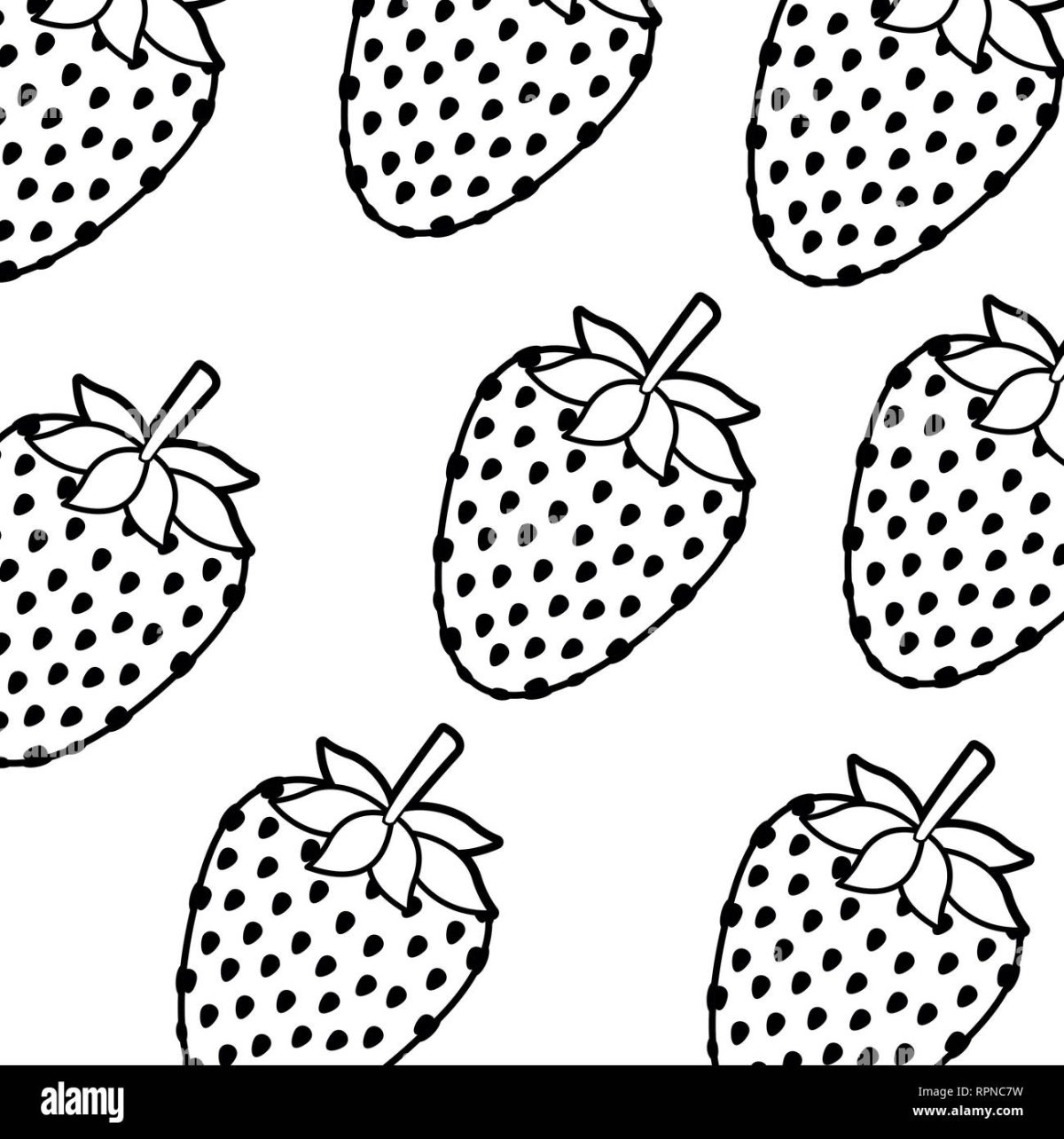 Клубника шаблон