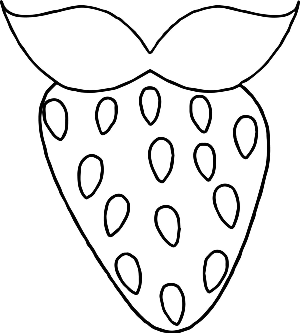 Клубника трафарет для броши