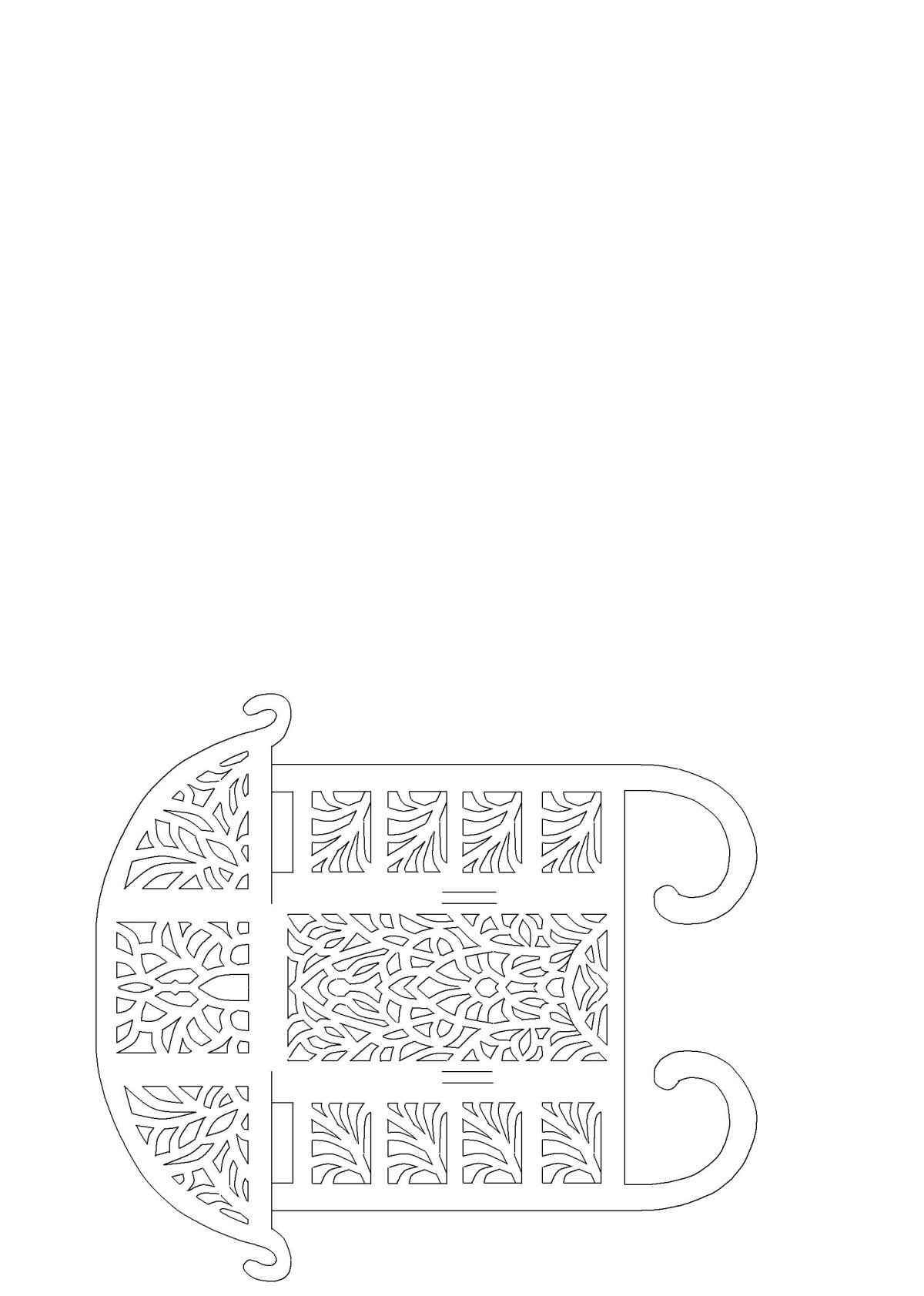 Вытынанка сани объемные