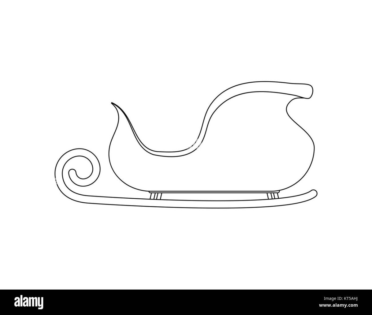 Сани Деда Мороза карандашом