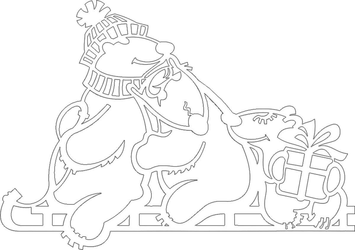 Быки для украшения окон к новому году из бумаги