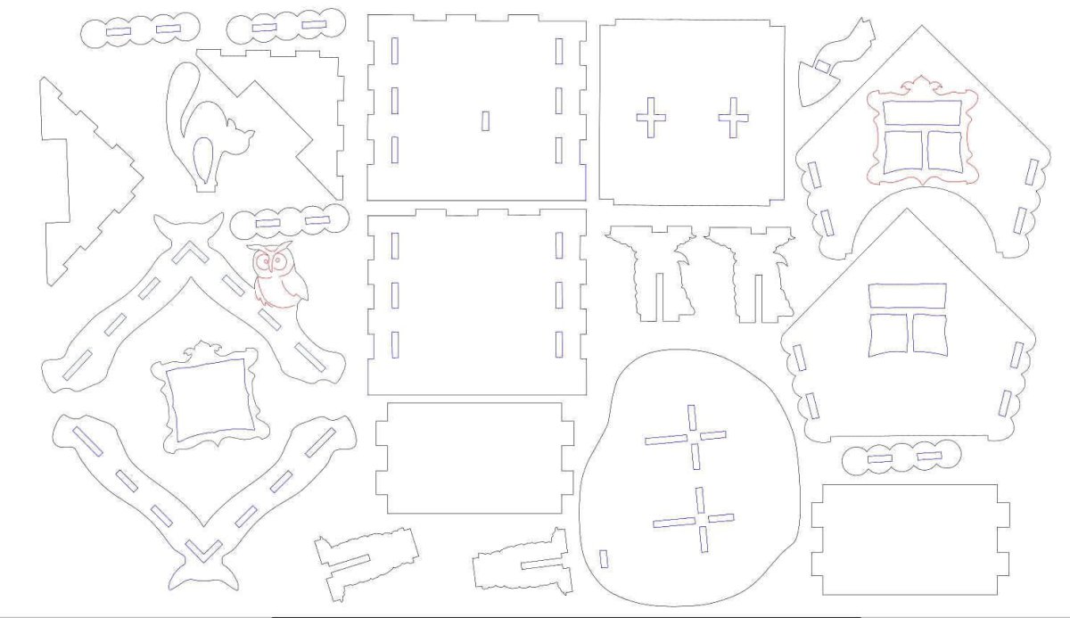 Чертежи для выпиливания лобзиком домик