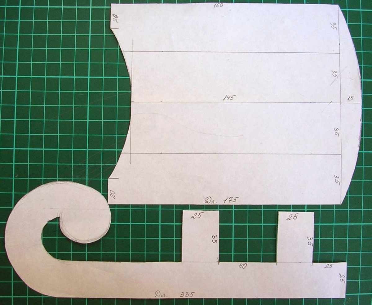 Сани из картона своими руками