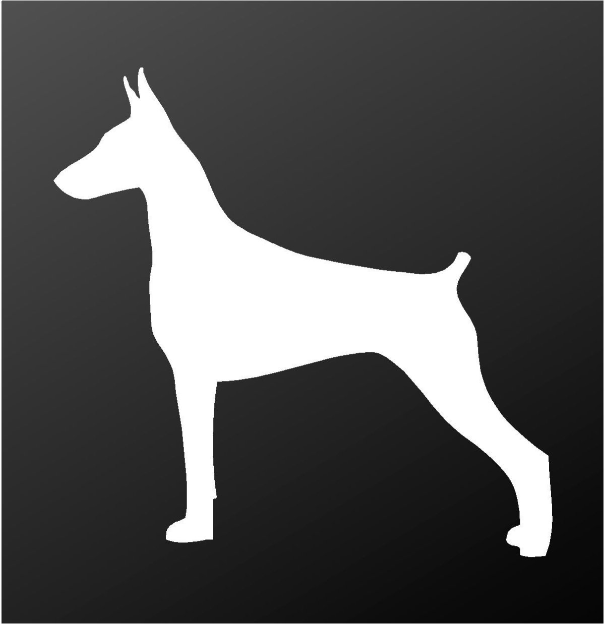 Эскиз для тату Доберман лёгкий