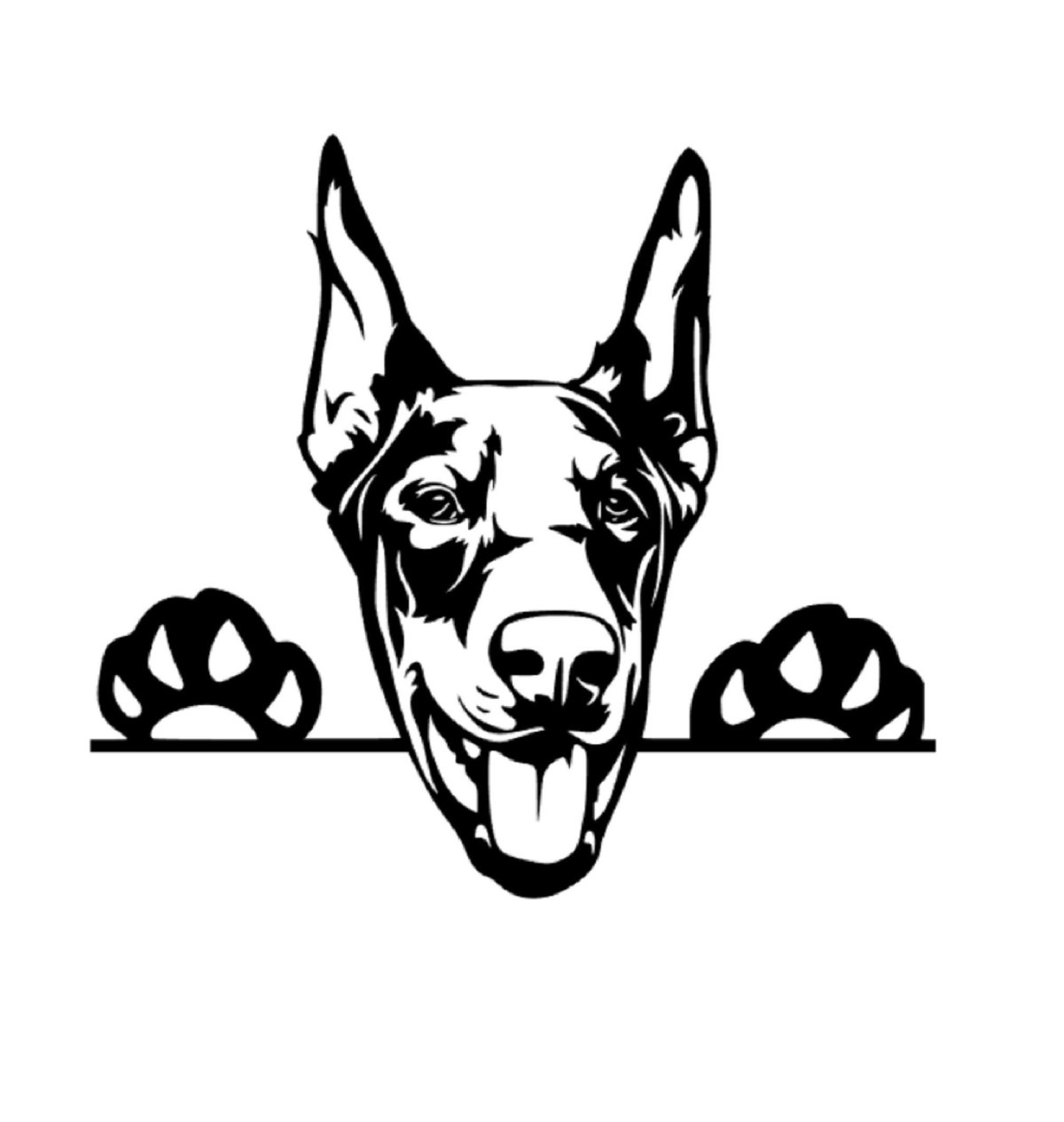 Логотип голова добермана