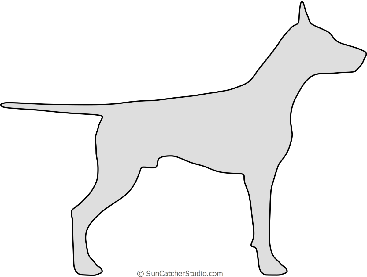 Доберман тату эскиз