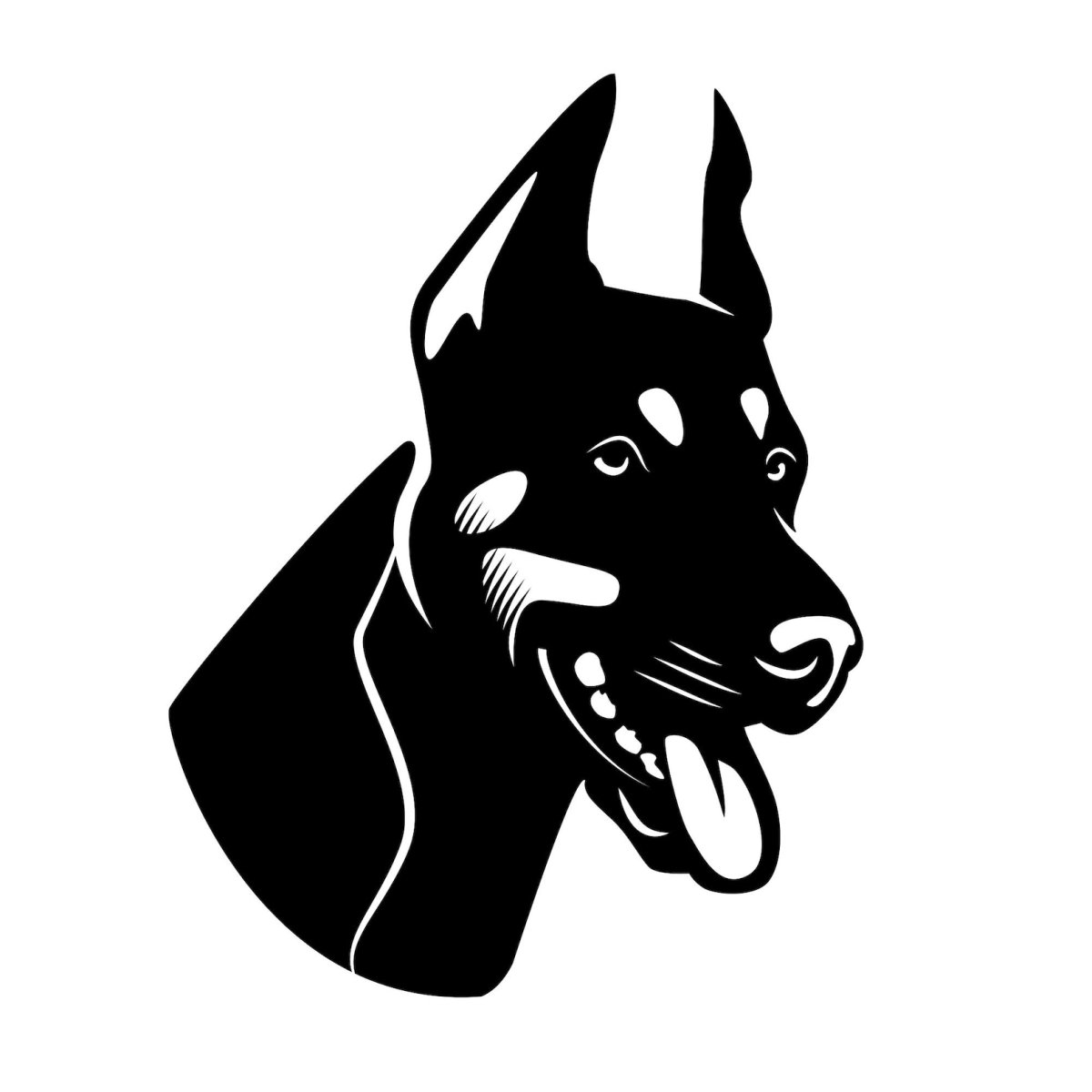 Трафарет добермана