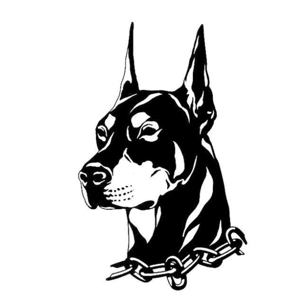 Силуэт головы собаки