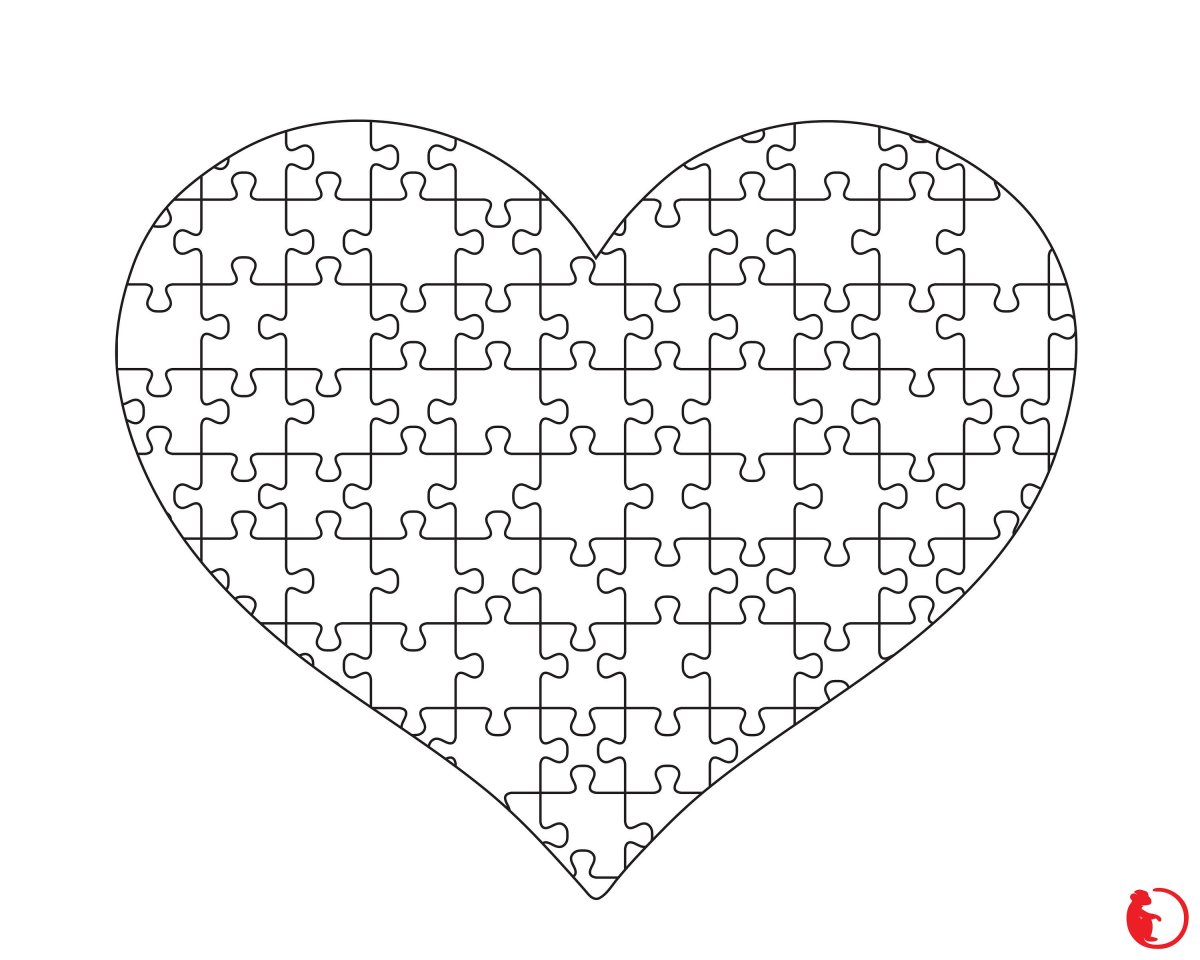 Сердце из пазлов