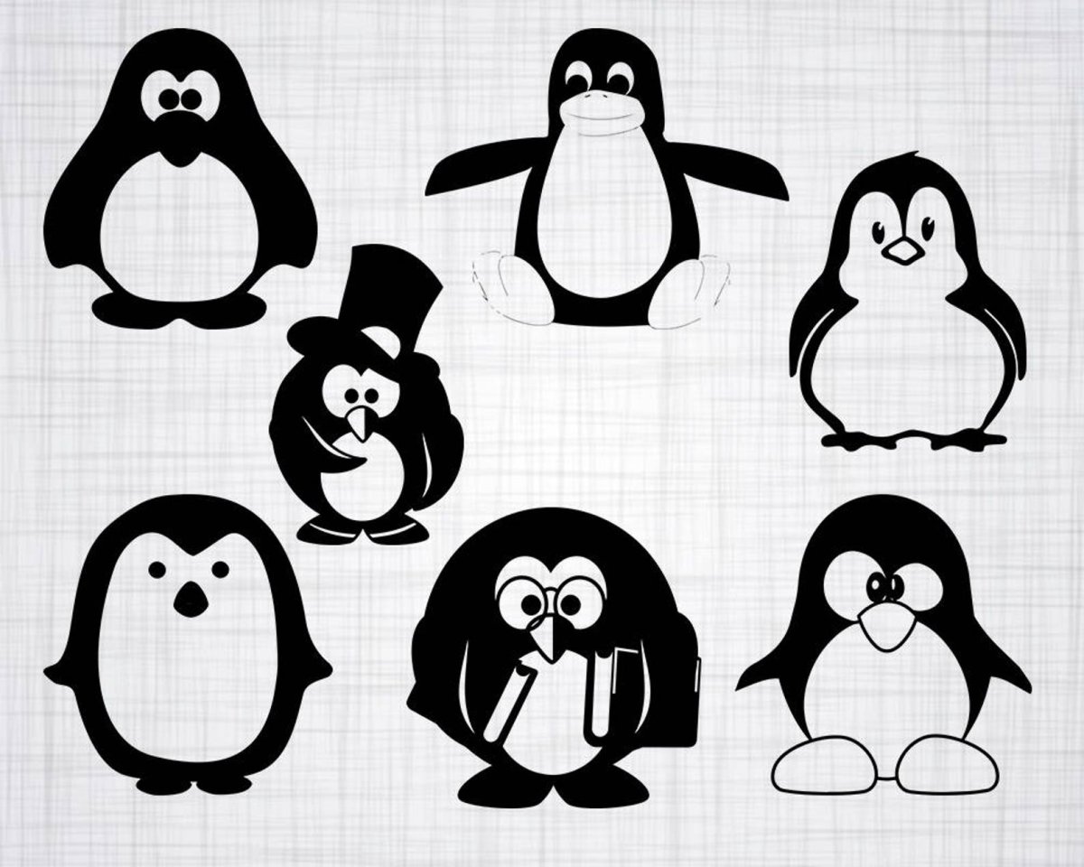 Пингвин силуэт