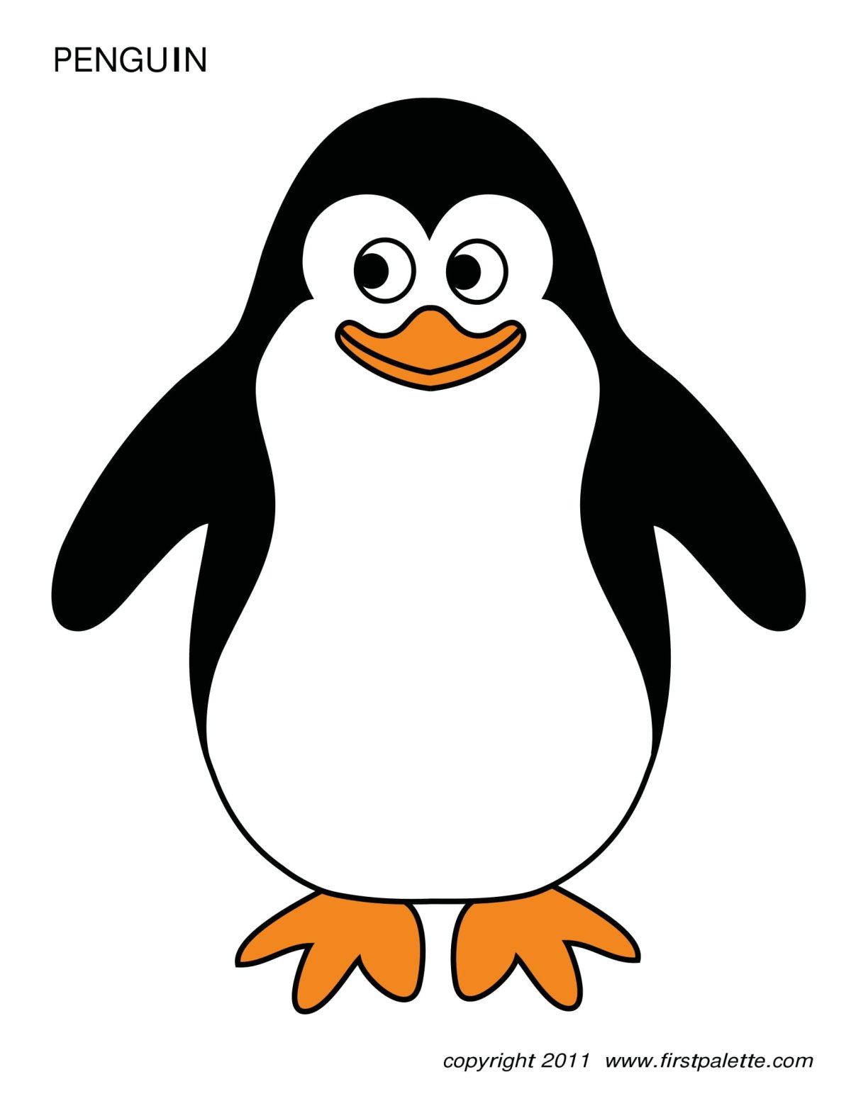 Раскраска Пингвинчик
