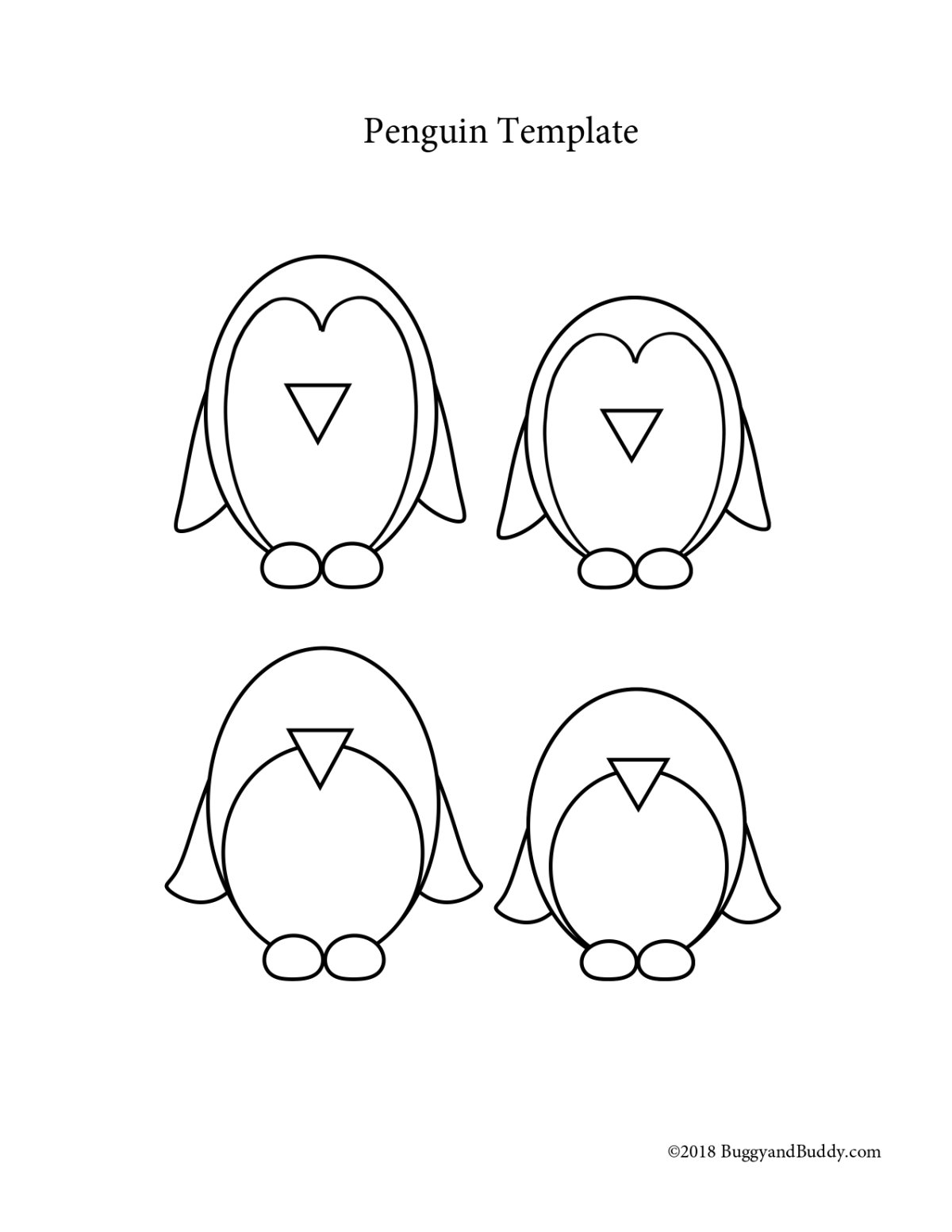 Пингвин трафарет