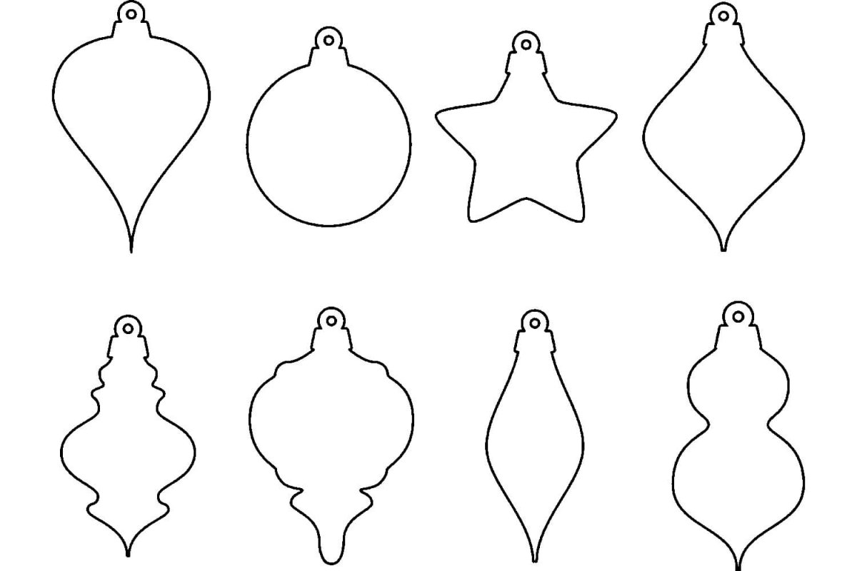 Трафареты ноогоднихьигрушек