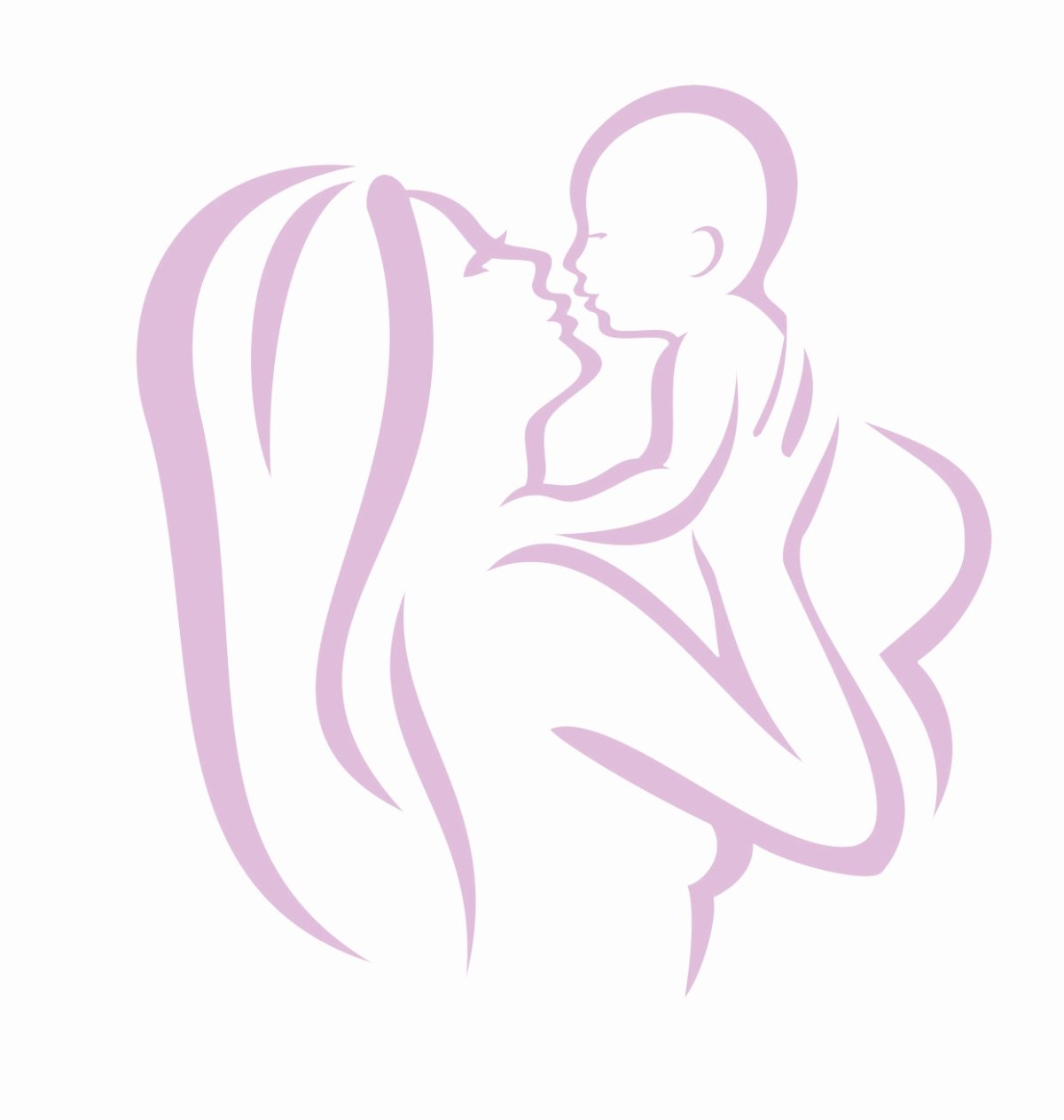 Силуэт мамы с ребенком на руках