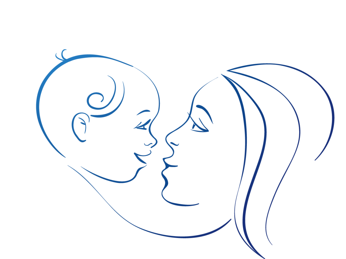 Силуэт мамы с ребенком