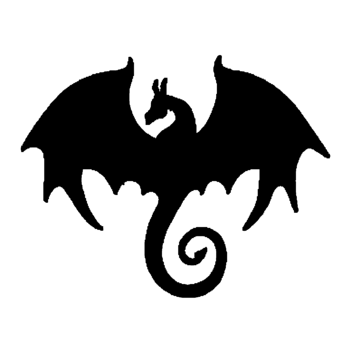 Трафарет дракона