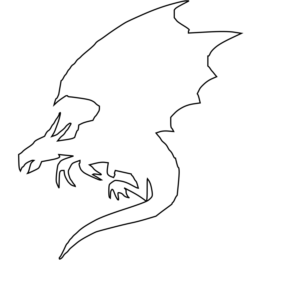 Узор черный дракон