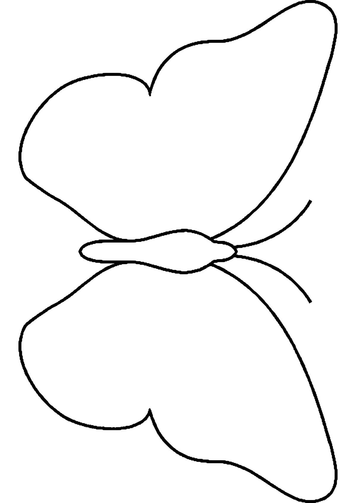 Бабочка контур для вырезания