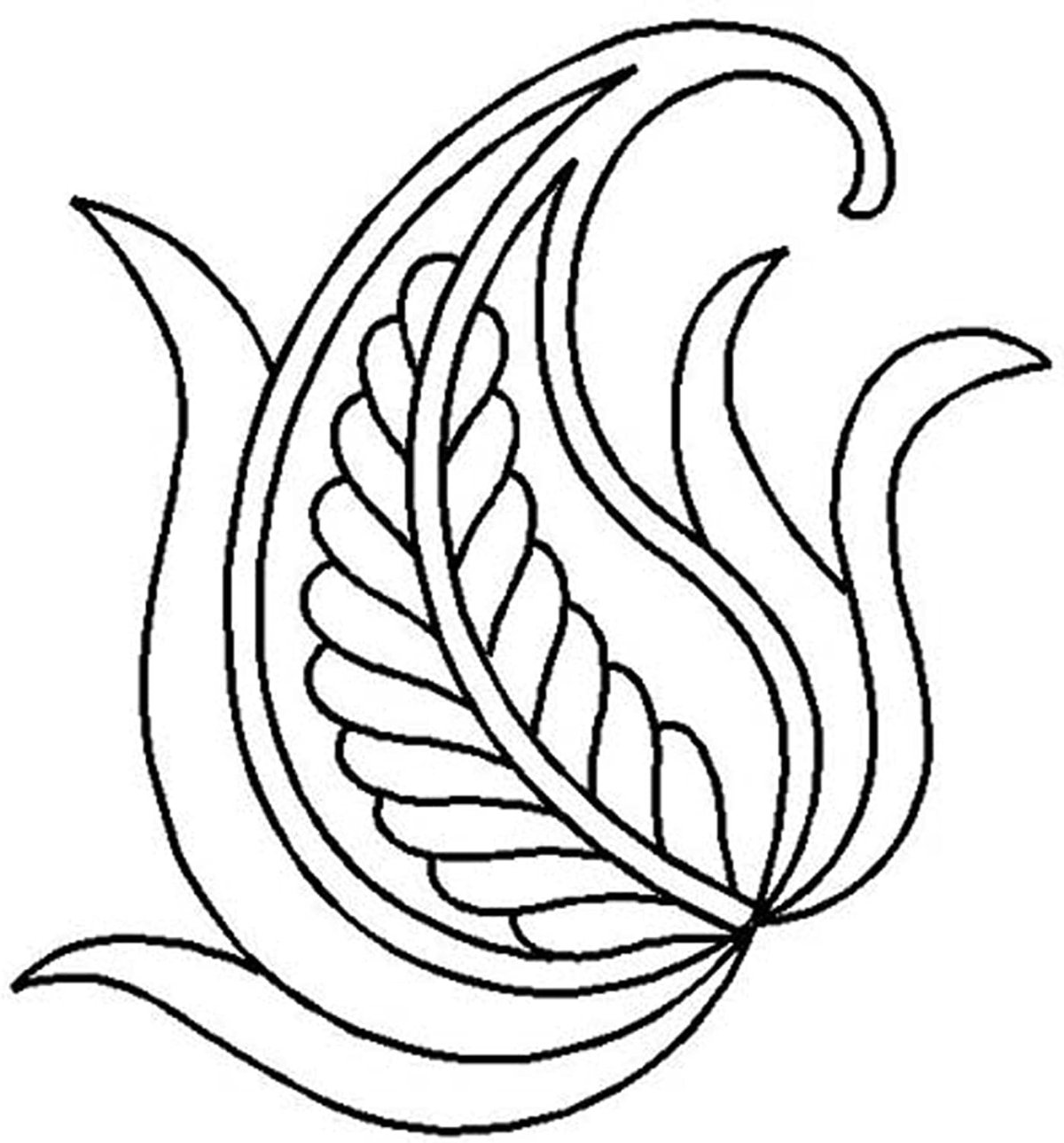 Трафареты листьев из джута