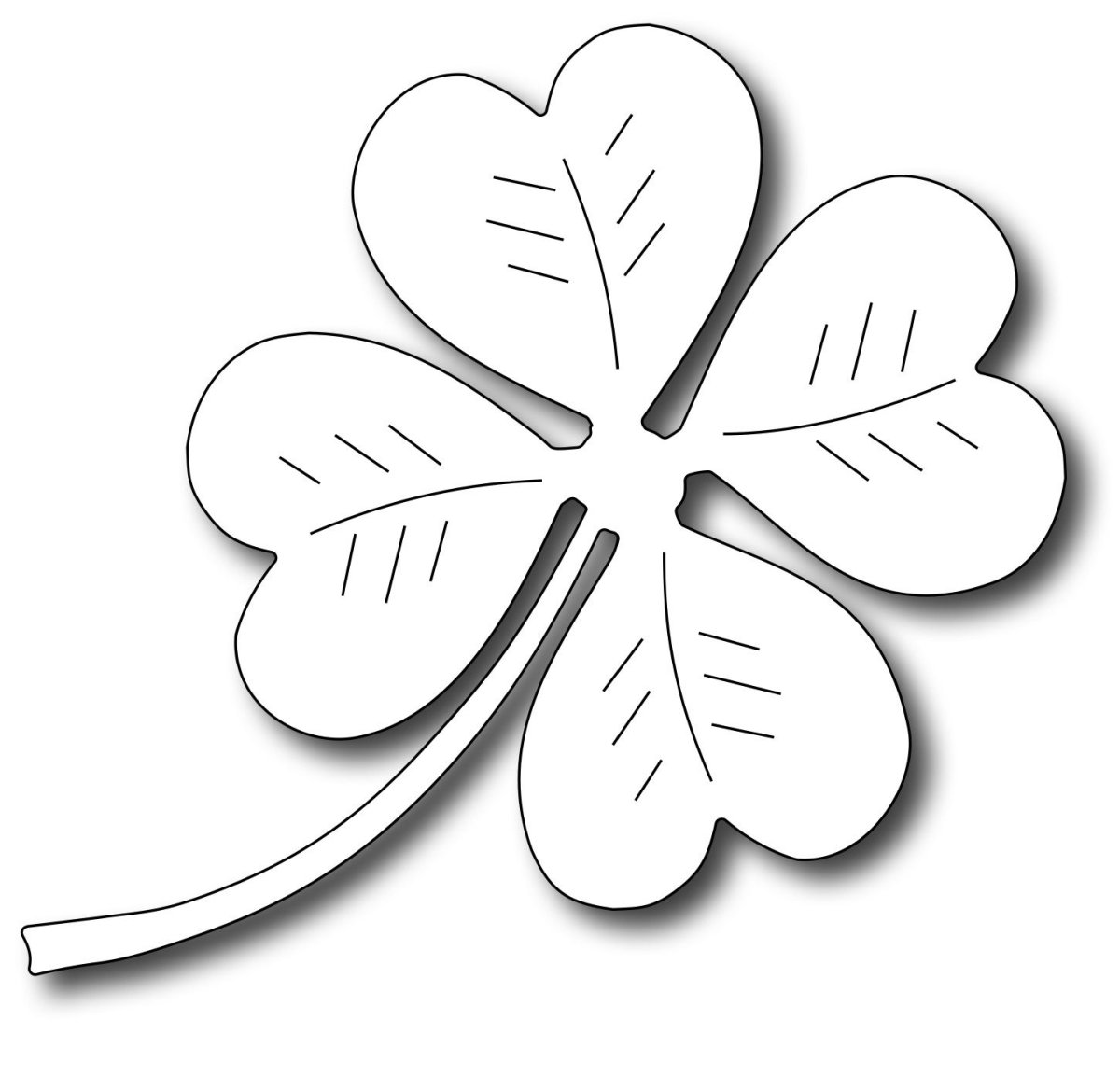 Четырехлистный Клевер трафарет