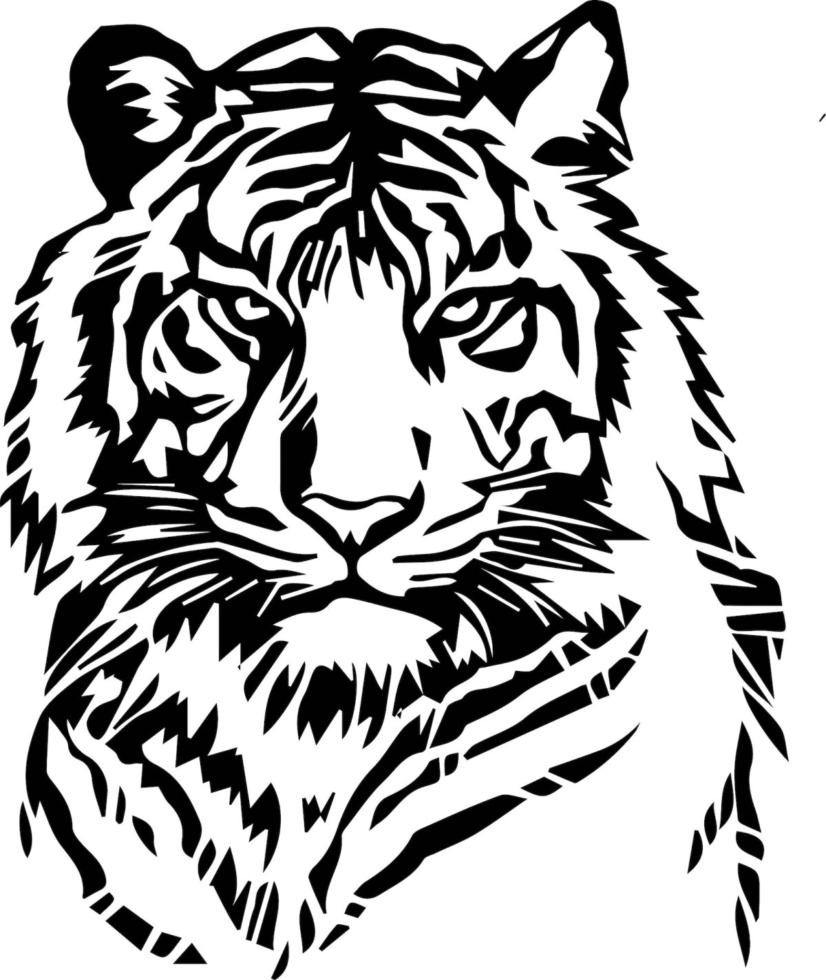 Тигр для выжигания по дереву