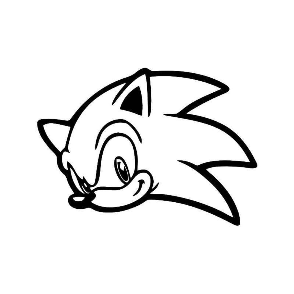 Голова Соника раскраска