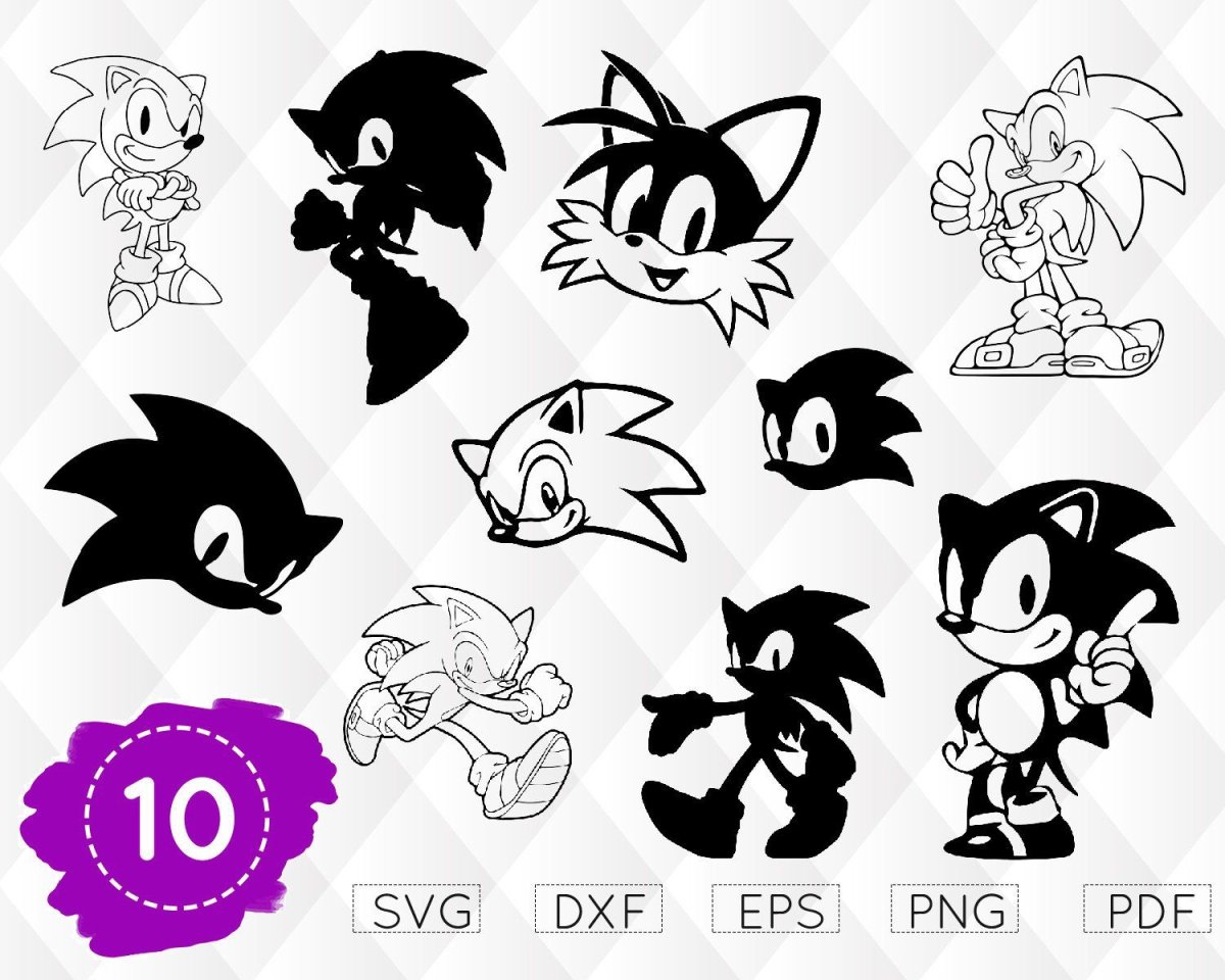 Трафарет Соника